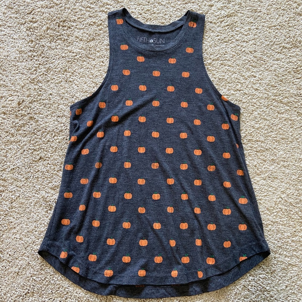 Pumpkin print Tank Top